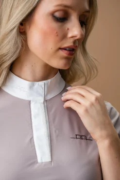 HORSEWARE AA® Mira Short-Sleeve Show Shirt Oyster Clearance