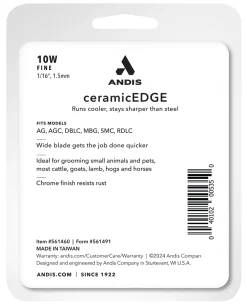 ANDIS COMPANY Andis® ceramicEDGE WIDE Detachable Replacement Blade Size 10W Silver Clearance