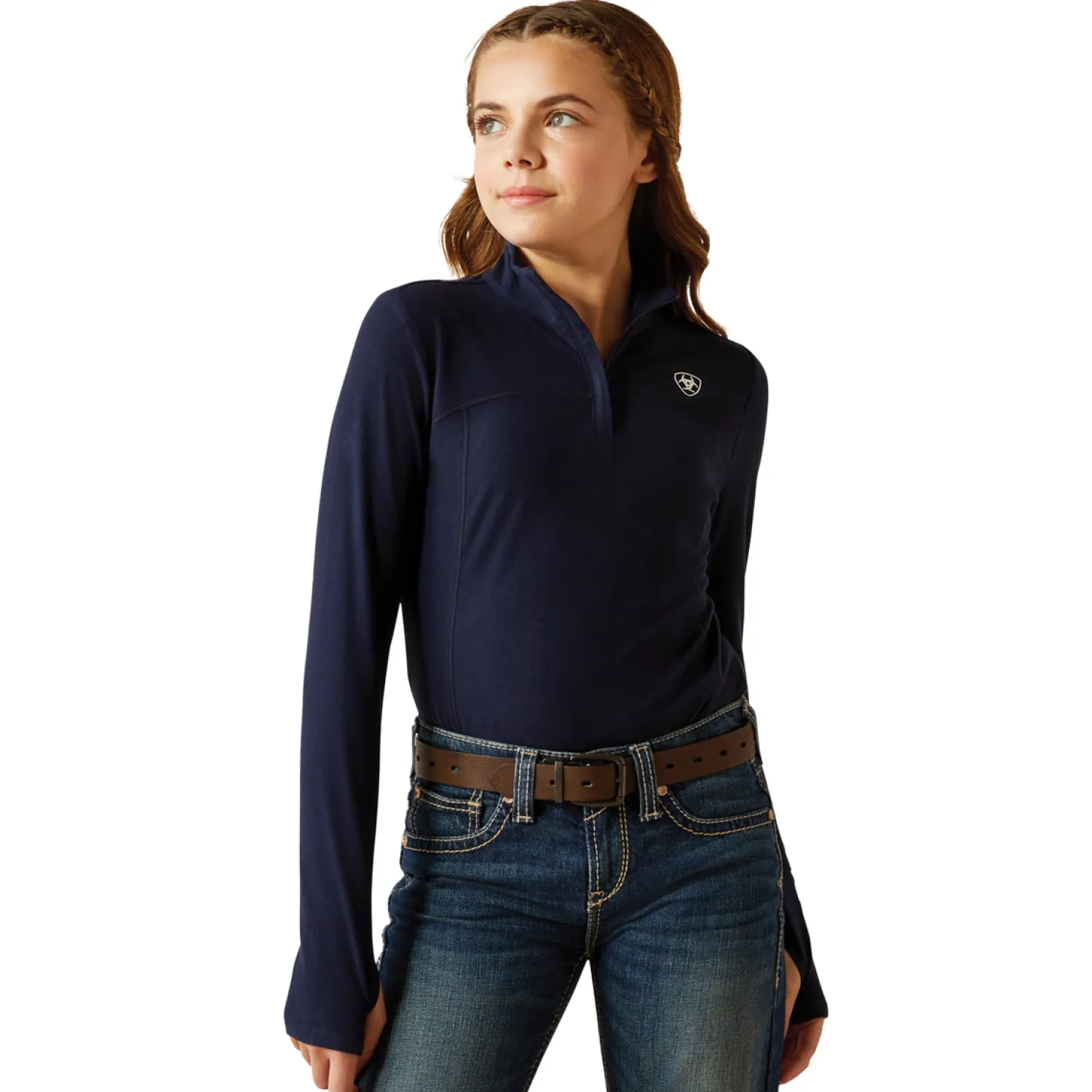 ARIAT-APPAREL Ariat® Kids’ Lowell 3.0 Baselayer Shirt Navy New