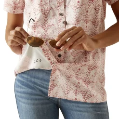 ARIAT-APPAREL Ariat® Ladies’ VenTEK™ Stretch Short Sleeve Shirt Brush Stroke Print
