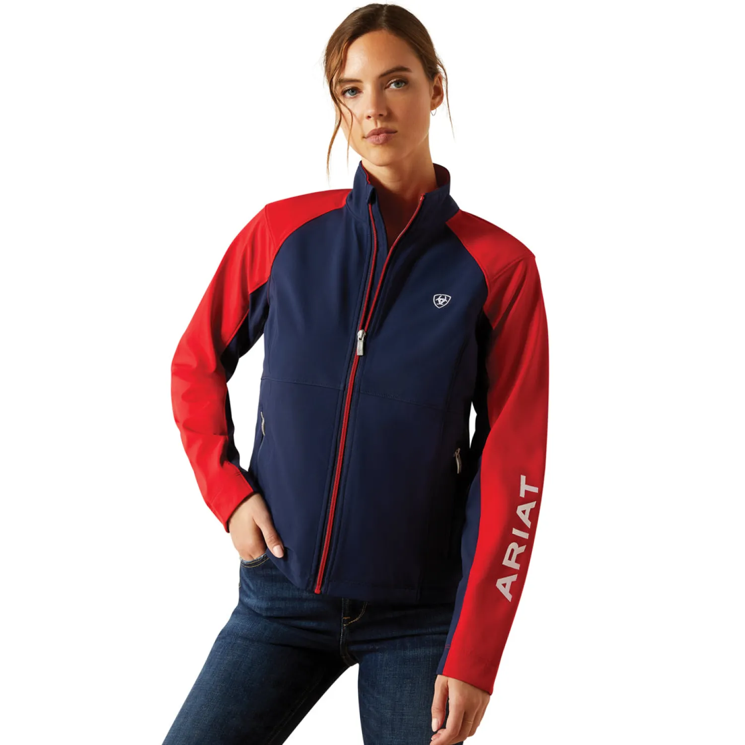 ARIAT-APPAREL Ariat® Team EQ Jacket Navy/Red Outlet