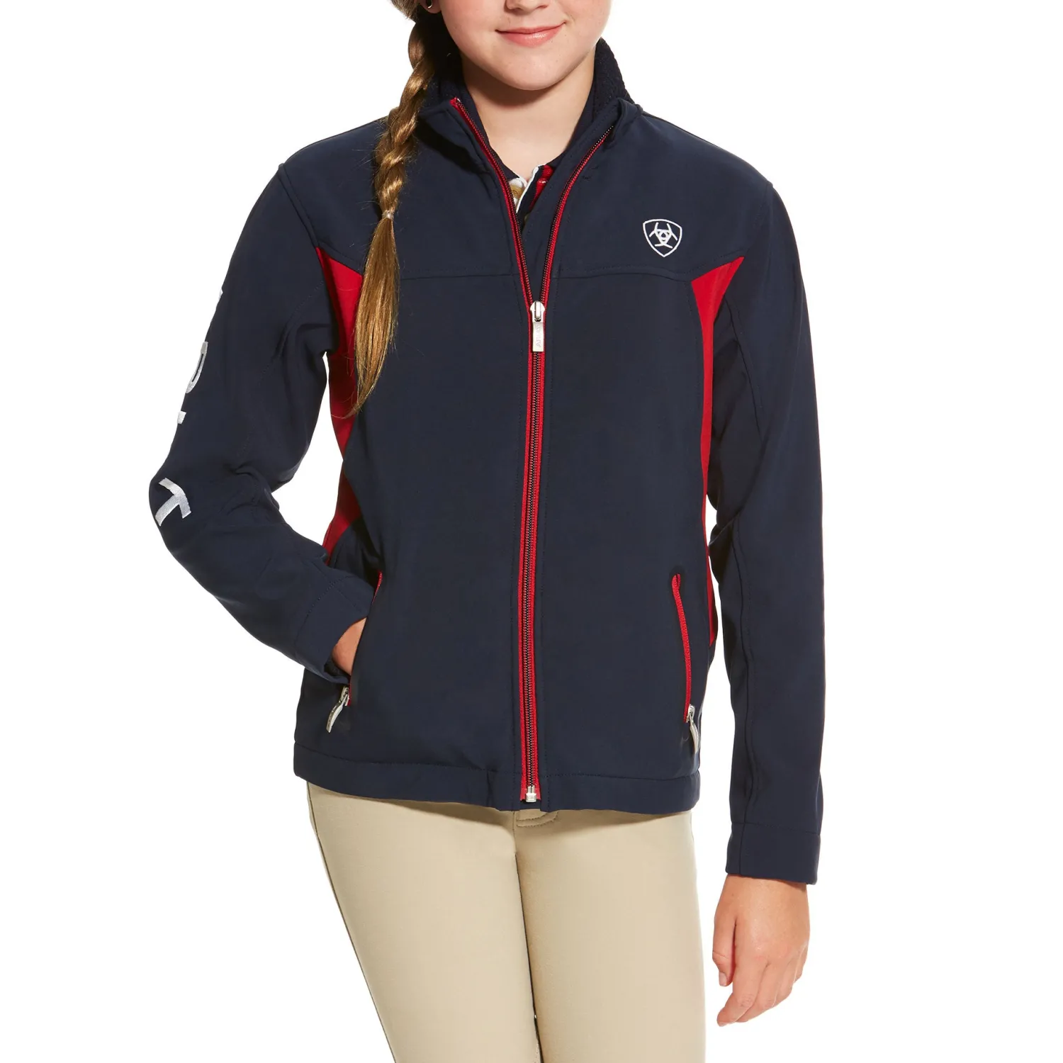 ARIAT-APPAREL Ariat® Youth Team Soft Shell Jacket Navy Sale