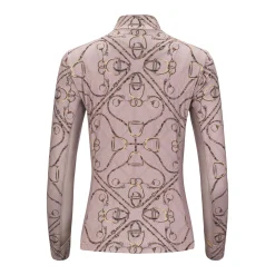 ARISTA EQUESTRIAN Arista® Golden Stirrups Quarter-Zip Long Sleeve Sun Shirt Peony