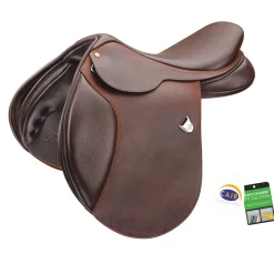 SADDLERY BRANDS INTL Bates Caprilli Close Contact Saddle with Extended Flap Brown Clearance