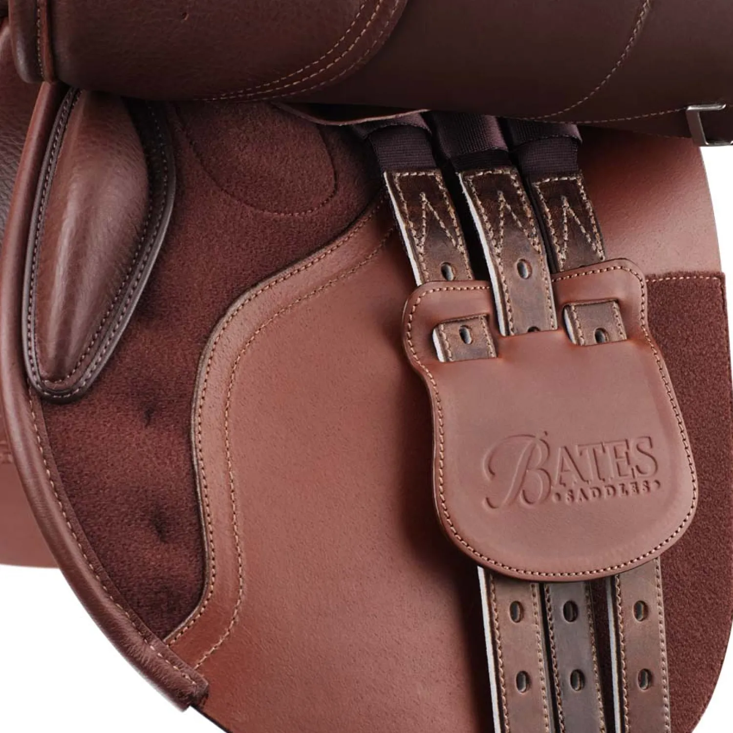 SADDLERY BRANDS INTL Bates Caprilli Close Contact Saddle with Extended Flap Brown Clearance