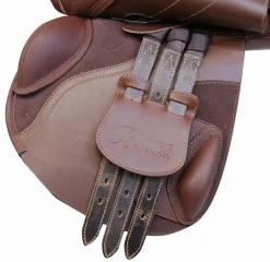 SADDLERY BRANDS INTL Bates Elevation® Deep Seat+ Saddle Havana Brown Covered Leather Clearance