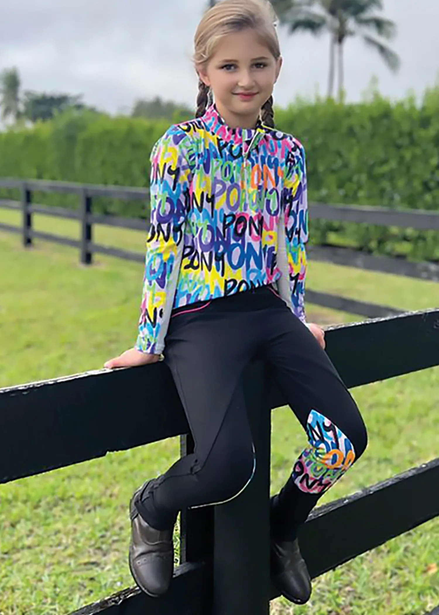 BELLE AND BOW EQSTRN Belle & Bow Equestrian Children’s Long Sleeve Sun Shirt Online