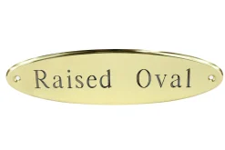 CRW Brass Raised Oval Nameplate