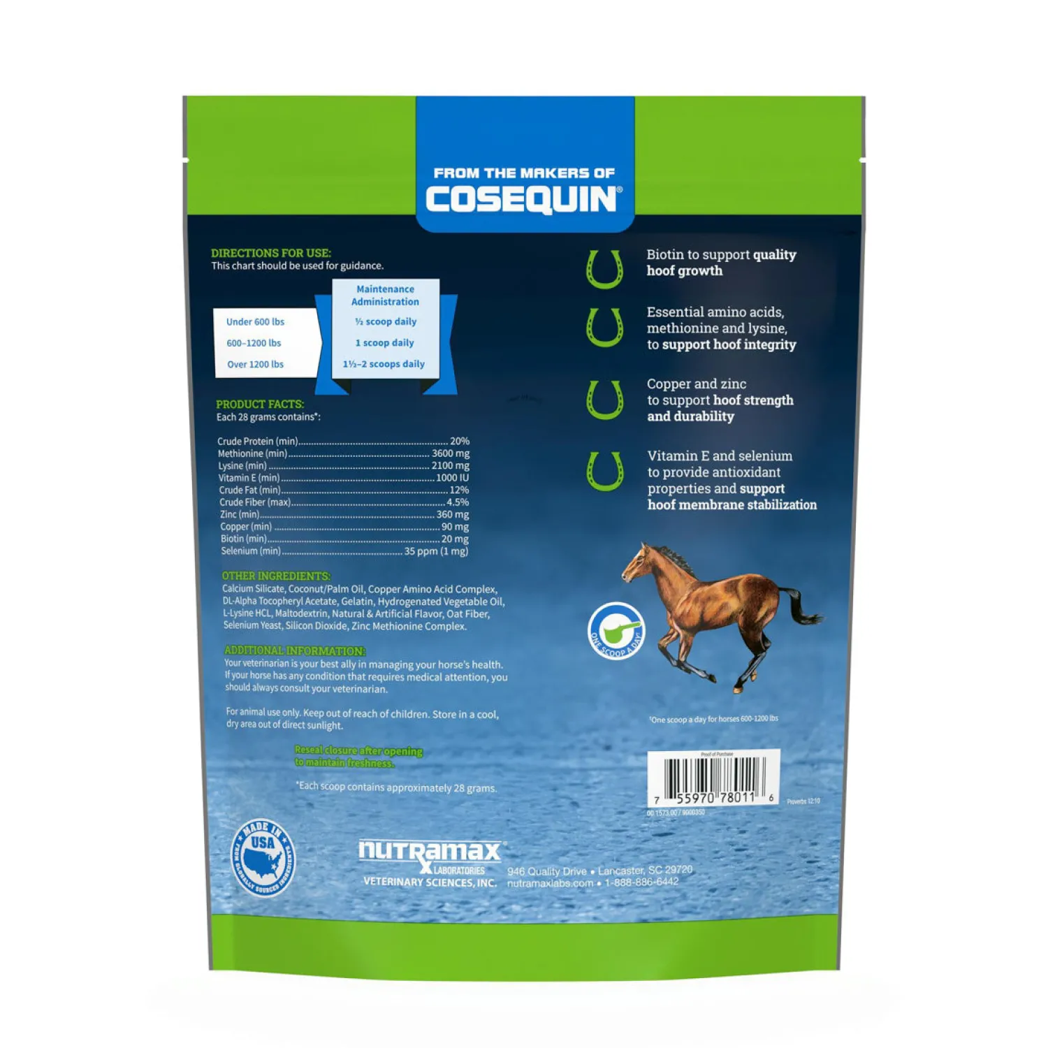 NUTRAMAX Calxequin® Pellets Daily Hoof Support for Horses Sale