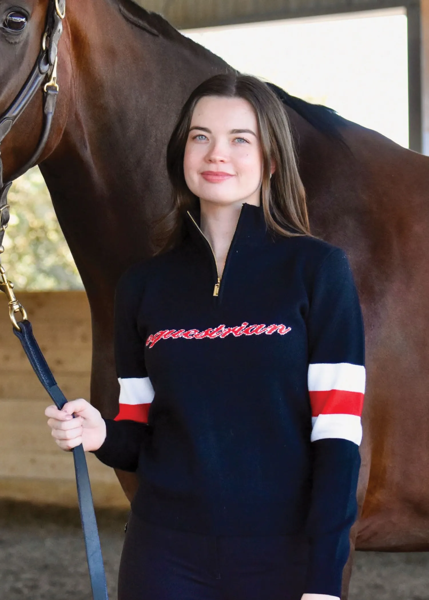 DANCING EQUESTRIAN Ladies’ "Equestrian" Sweater Black Discount