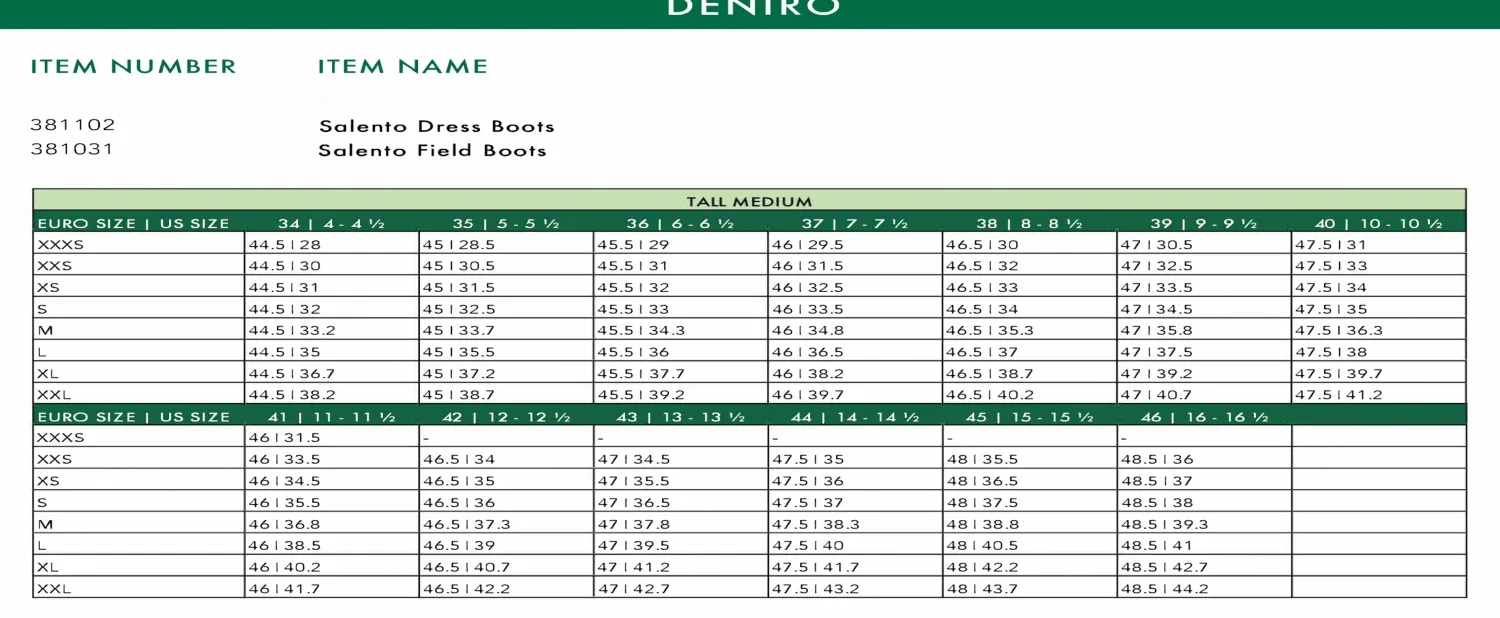 DENIRO BOOT CO USA DeNiro® Salento Dress Boots Hot