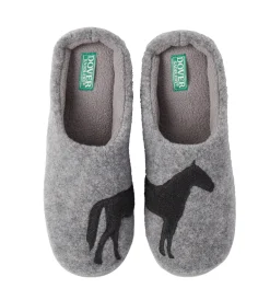 NESTER HOSIERY LLC DS Ladies’ Horsing Around Slippers Grey Sale