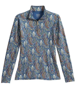 KIRSCH DS Ladies’ Libby LuxTech Long Sleeve Shirt Ensign Blue Paisley Outlet