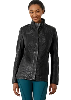 RAMJEE LEATHERS DS Ladies’ Moto Leather Jacket Black Discount