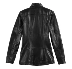 RAMJEE LEATHERS DS Ladies’ Moto Leather Jacket Black Discount