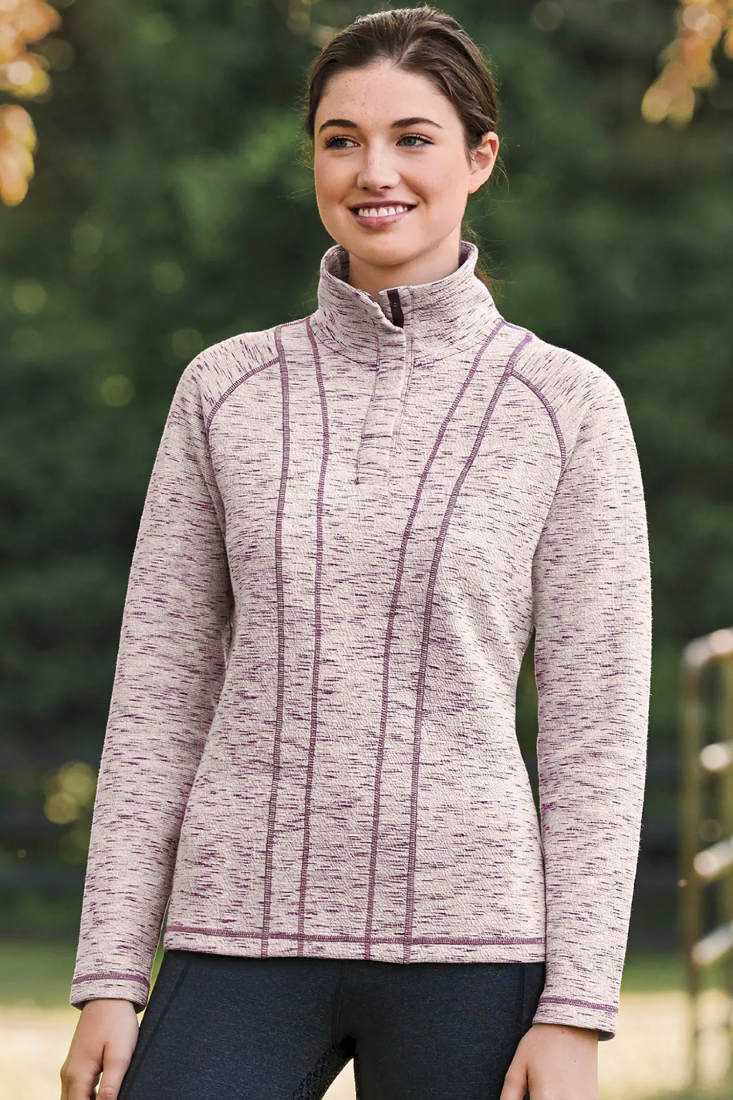 KIRSCH DS Textured Snap Neck Pullover Clearance