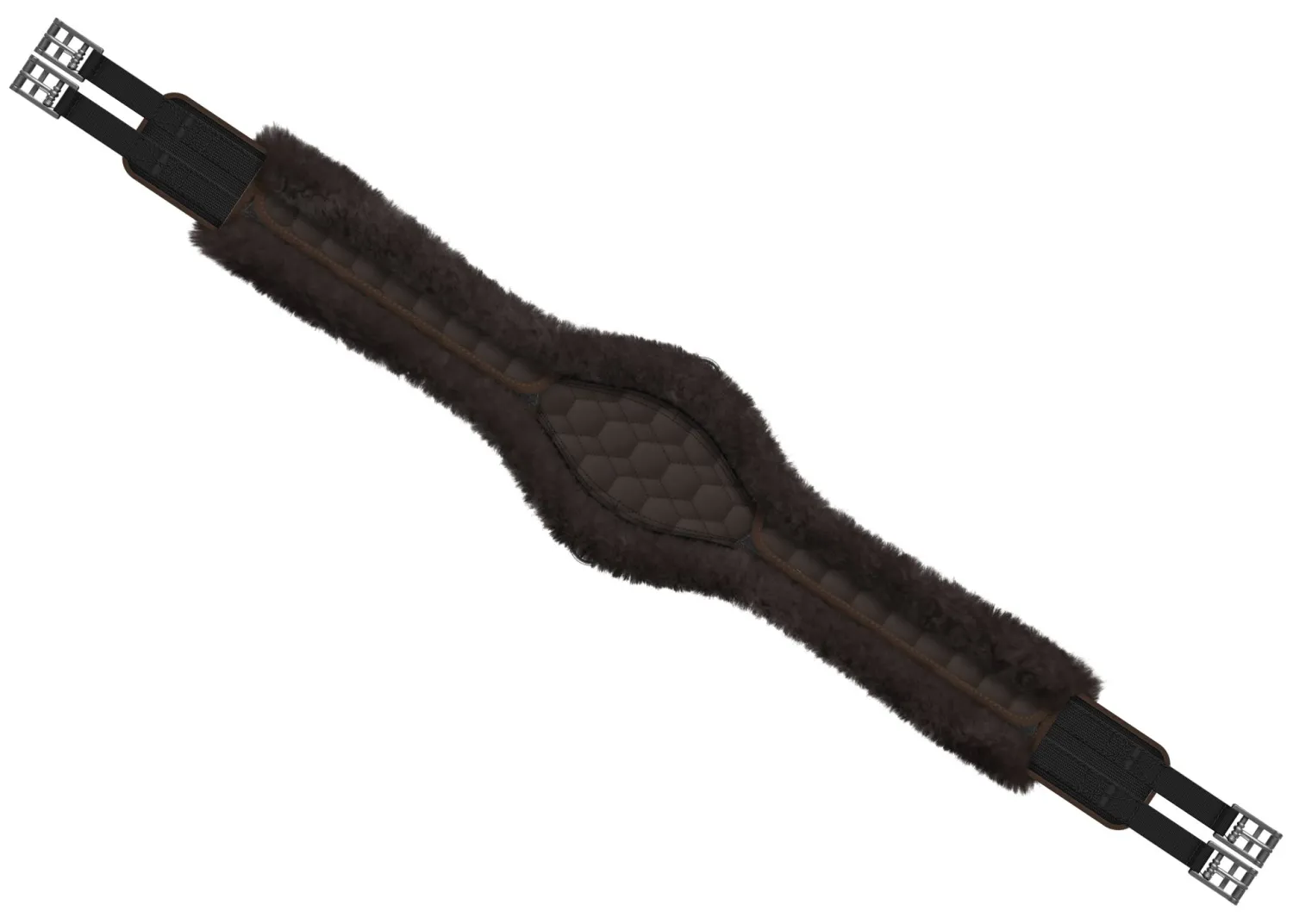 WORLD EQUSTRN BRNDS E.A. Mattes Contoured Long Girth with Detachable Cover Brown Outlet