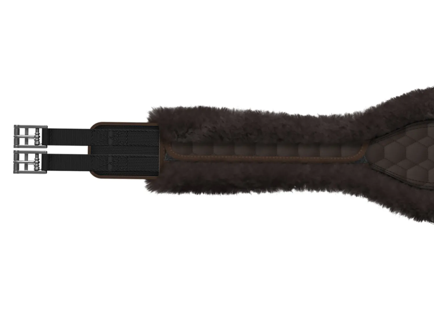 WORLD EQUSTRN BRNDS E.A. Mattes Contoured Long Girth with Detachable Cover Brown Outlet