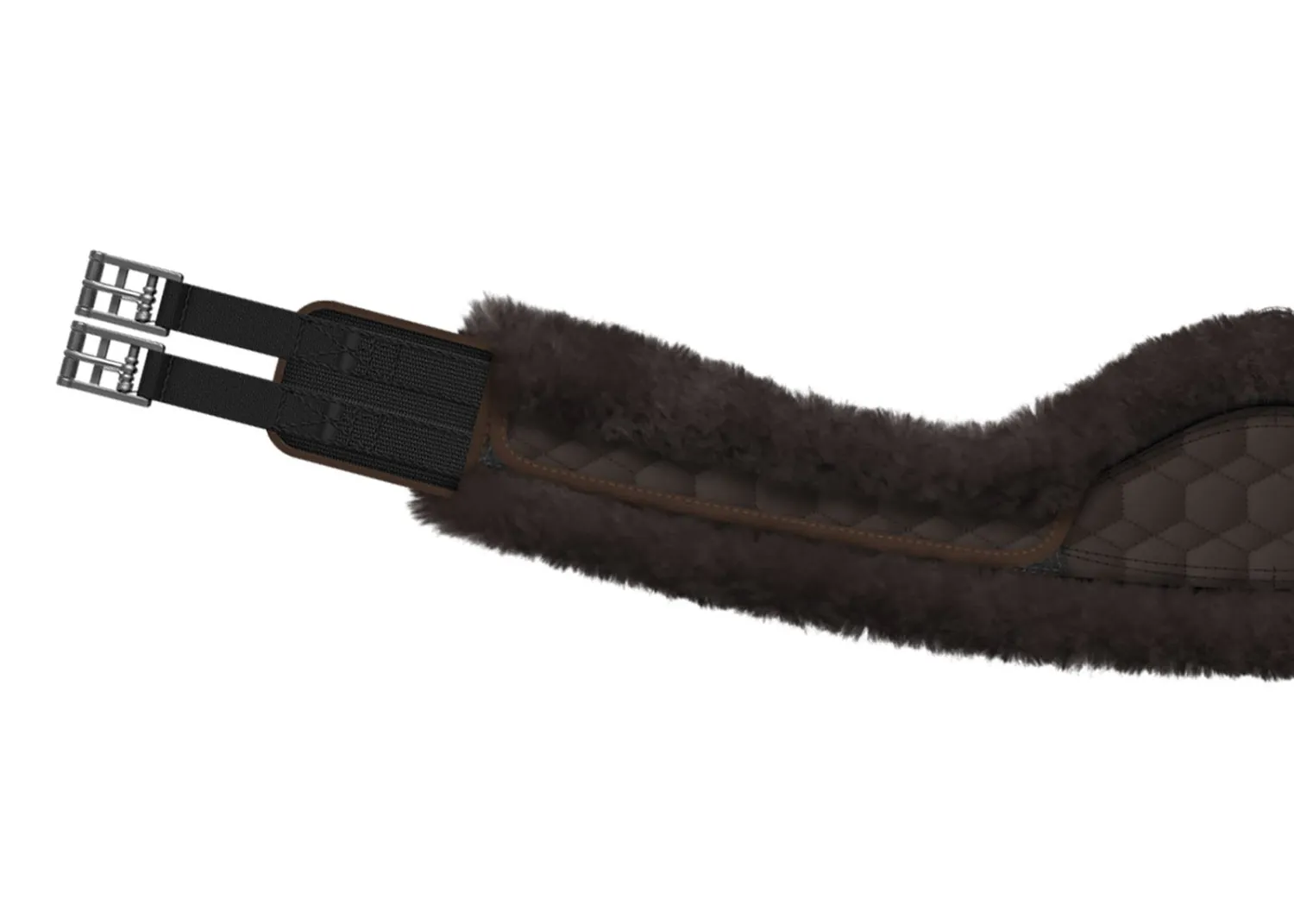 WORLD EQUSTRN BRNDS E.A. Mattes Crescent Long Girth with Detachable Cover Brown Online