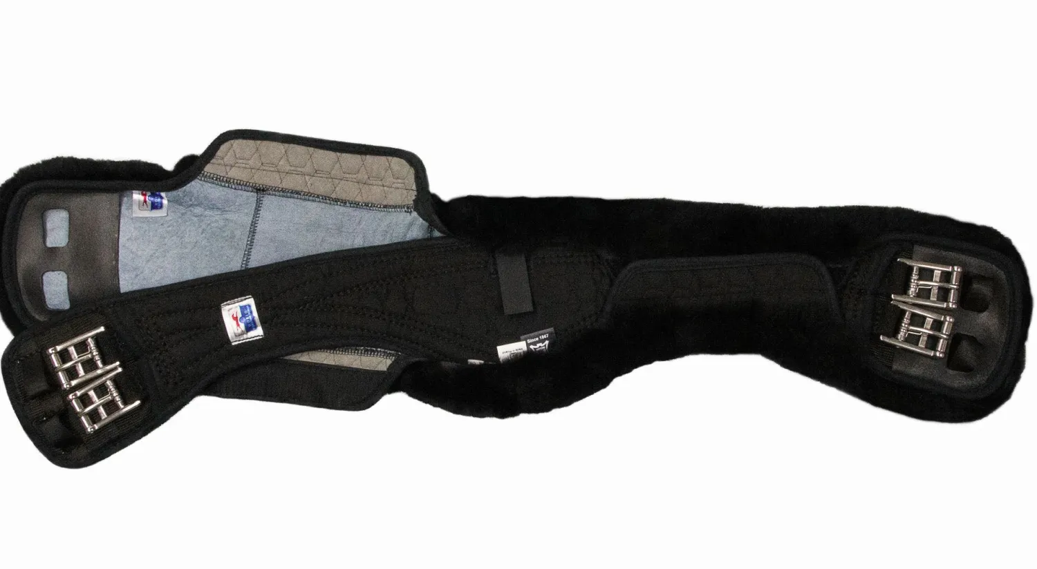 WORLD EQUSTRN BRNDS E.A. Mattes Crescent Short Girth with Detachable Cover