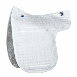 WORLD EQUSTRN BRNDS E.A. Mattes Dressage Light Flannel Contoured Pad White Outlet