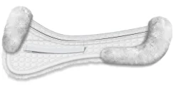 WORLD EQUSTRN BRNDS E.A. Mattes Platinum EWWA Sheepskin Dressage Correction Half Pad with Rear Trim Best