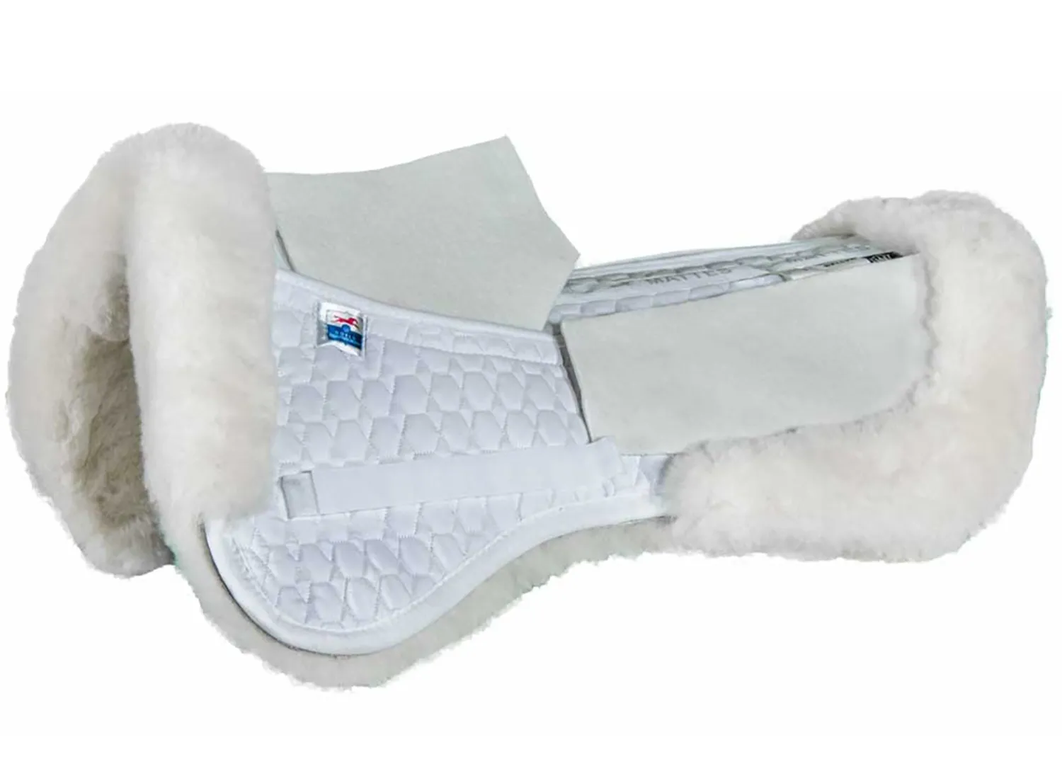 WORLD EQUSTRN BRNDS E.A. Mattes PM All-Purpose Correction Half Pad with Sheepskin Panels & Rear Trim