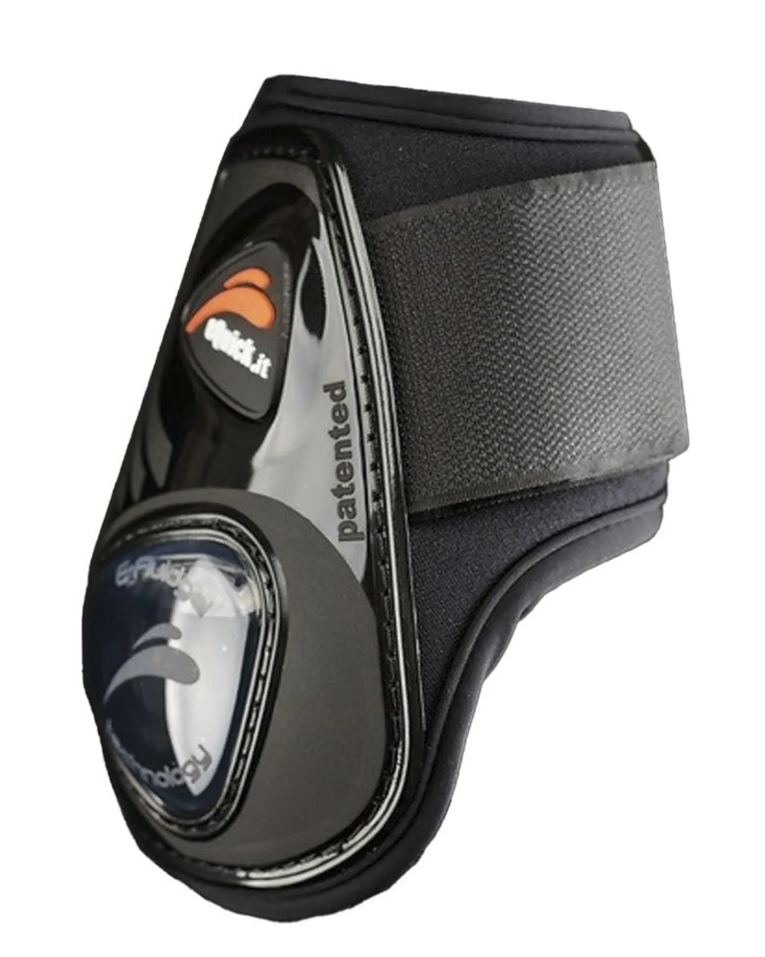 JPC EQUESTRIAN eQuick eShock Legend Rear Boots with Hook-and-Loop Fasteners Black Sale