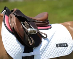 EQUIFIT ® Pony ImpacTeq Contour Half Pad with Colored Trim Hot