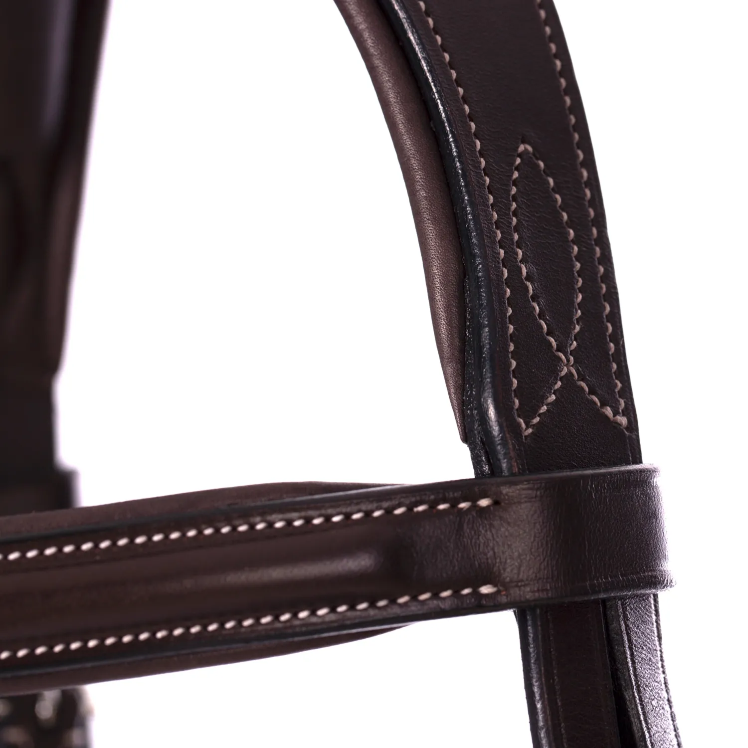 EQUINAVIA Valkyrie Fancy-Stitched Hunter Bridle & Reins Chocolate Brown Sale