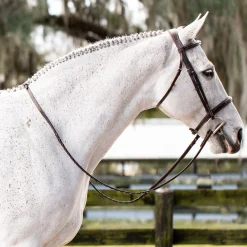 EQUINAVIA Valkyrie Fancy-Stitched Hunter Bridle & Reins Chocolate Brown Sale