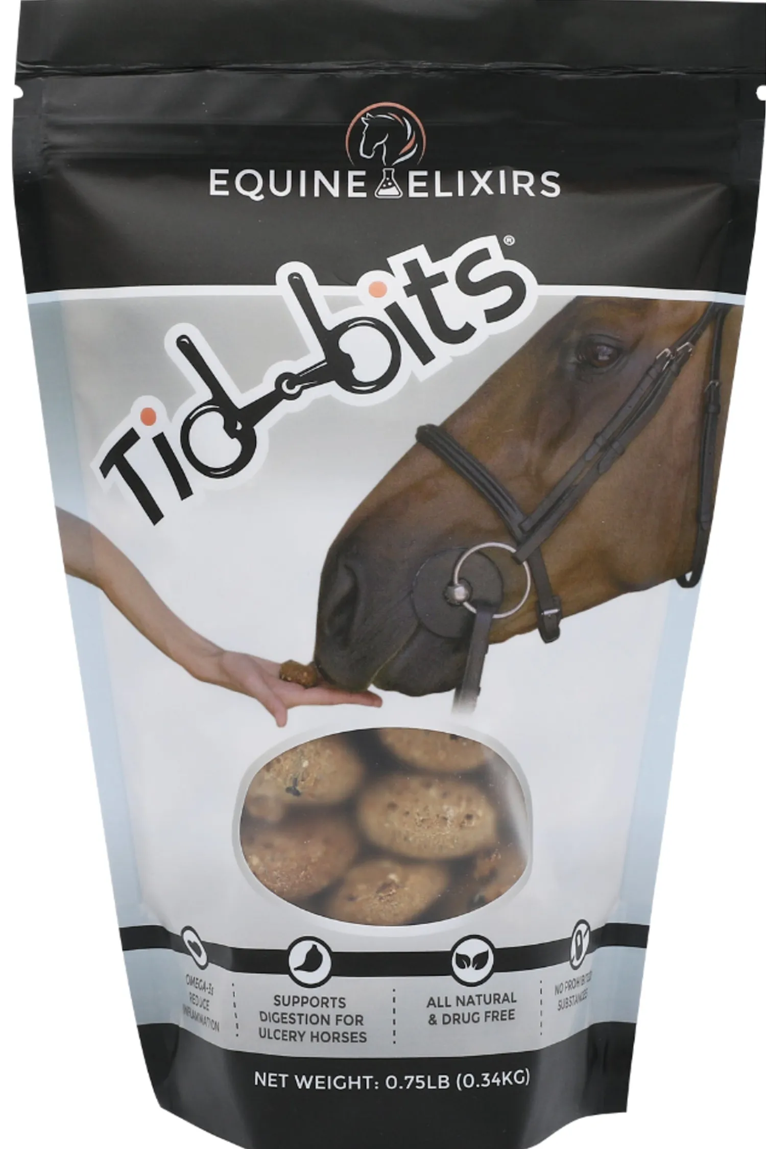 EQUINE ELIXIRS INC Equine Elixirs Tidbits® Cookies Supporting Digestion New