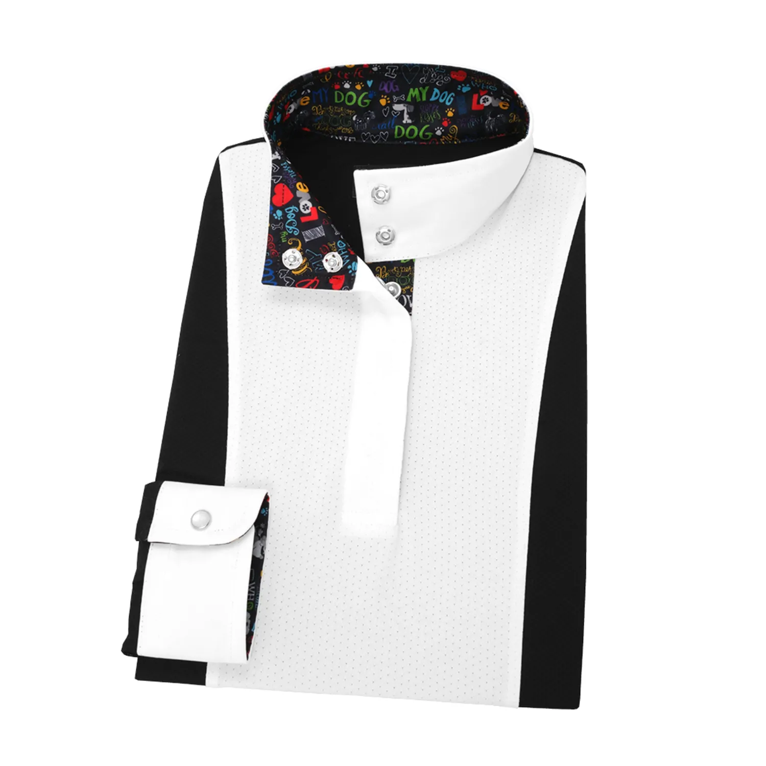 ESSEX CLASSICS Danny & Ron’s Girls’ “” Luna Performance Long Sleeve Show Shirt I Love My Dog Outlet