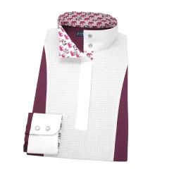 ESSEX CLASSICS Girls’ Performance Long Sleeve Show Shirt Peeps 2 Dark Plum Hot