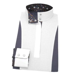 ESSEX CLASSICS Ladies’ Performance Long Sleeve Show Shirt Pop Cork Dark Grey Hot