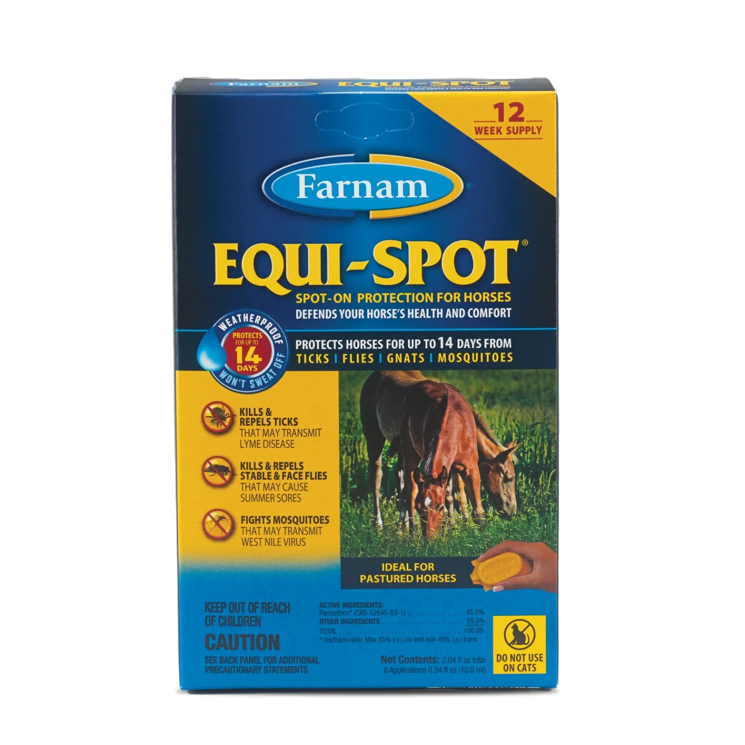 ANIMAL HEALTH INT Farnam® Equi-Spot® Spot-On Fly Control - 12 week Hot