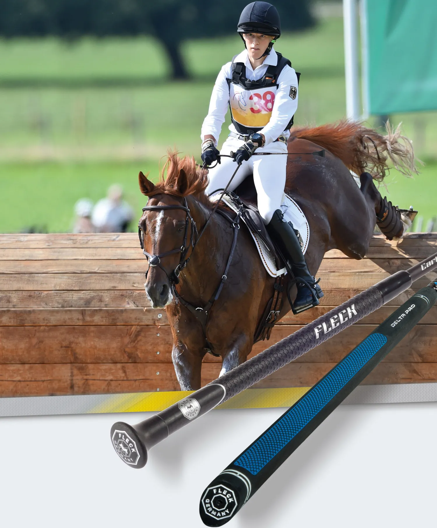 FLECK GMBH CO Fleck® Carbon Ultralight Dressage Whip Clearance