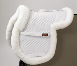FLEECEWORKS ™ Show Hunter Sheepskin Trim Pad with Perfect Balance Technology White Clearance