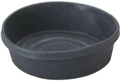 ANIMAL HEALTH INT 3-Gallon Rubber Feed Pan Black Best