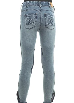 GOODE RIDER ™ Girls’ Knee-Patch Equestrian Jean Light Blue Wash
