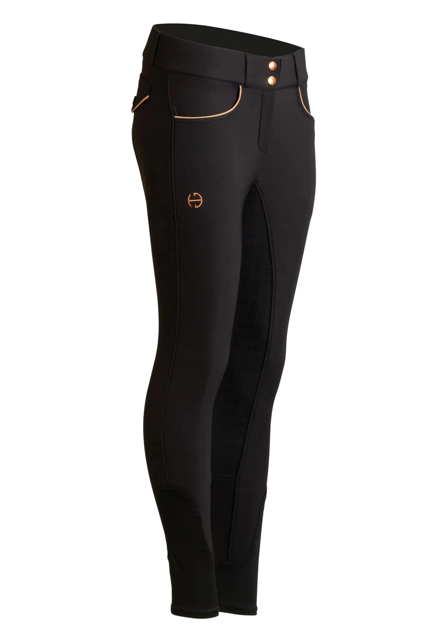 HALTER EGO Evolution Ladies’ Mid-Waist Full-Seat Breech Black/Gold Hot