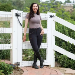 HALTER EGO Evolution Ladies’ Mid-Waist Full-Seat Breech Black/Gold Hot