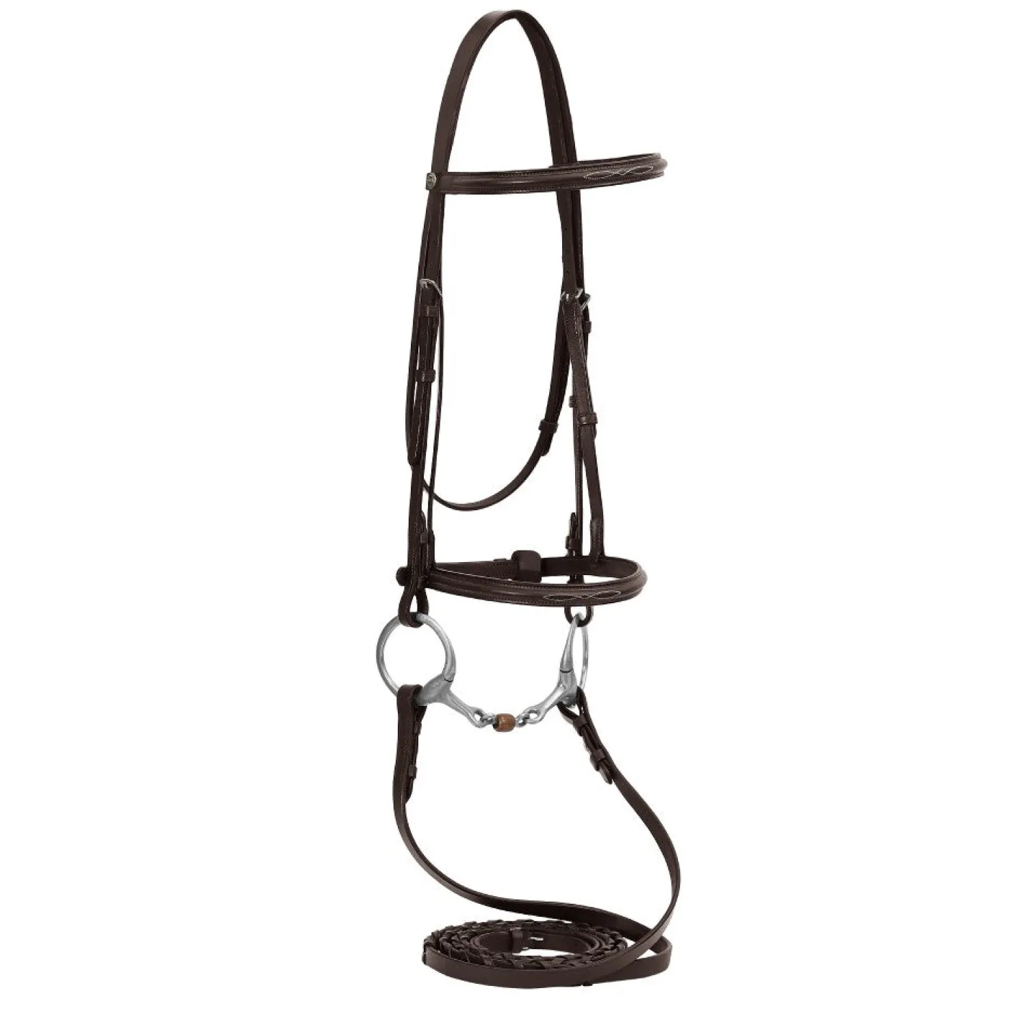 JPC EQUESTRIAN HDR Advantage Fancy Raised Snaffle Bridle with Laced Reins Clearance