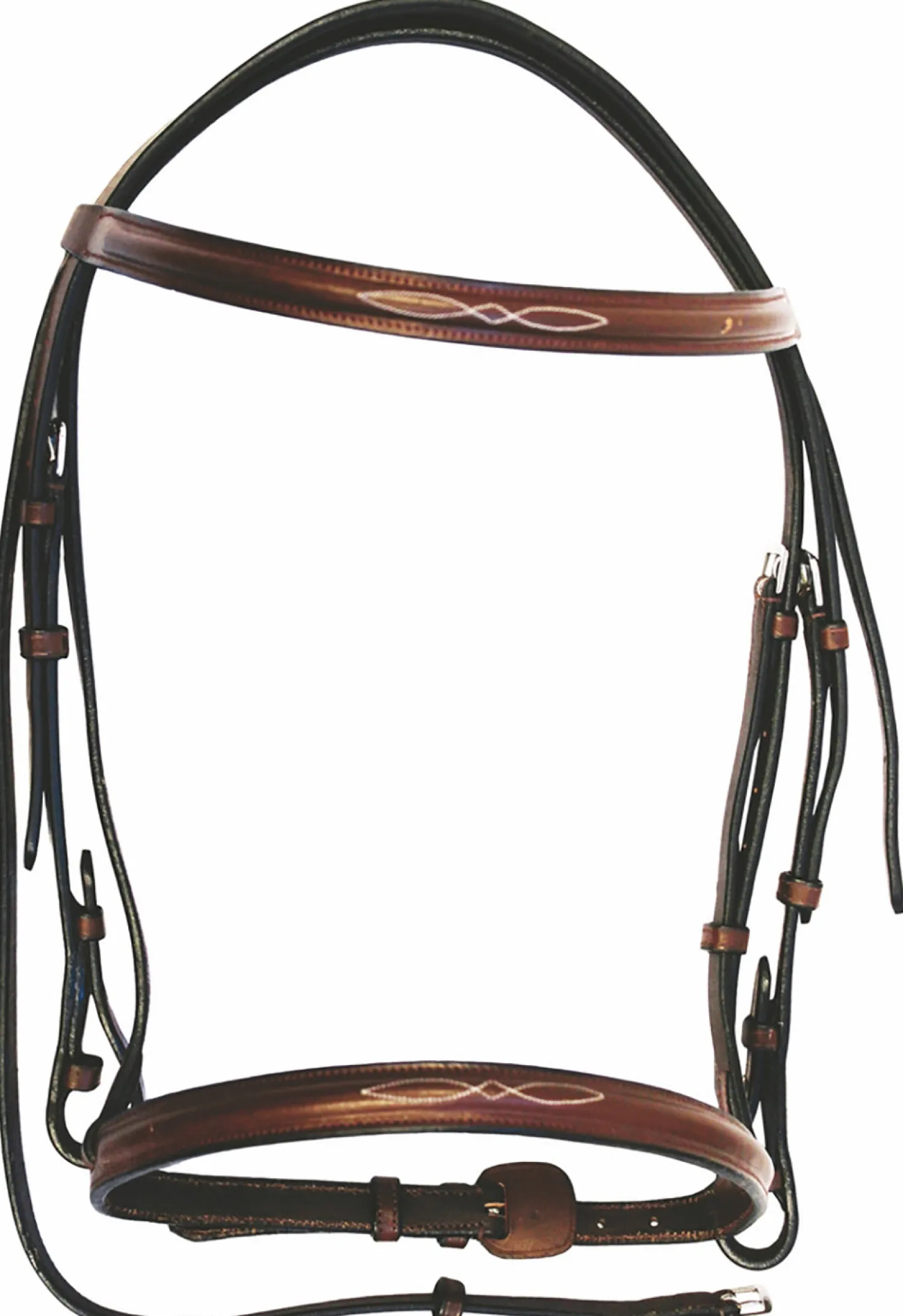 JPC EQUESTRIAN HDR Advantage Fancy Raised Snaffle Bridle with Laced Reins Clearance