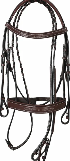 JPC EQUESTRIAN Henri de Rivel Mono Crown Bridle with Padded Wide Noseband Outlet