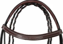 JPC EQUESTRIAN Henri de Rivel Mono Crown Bridle with Padded Wide Noseband Outlet