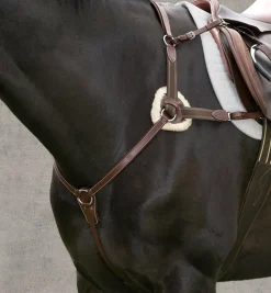 JPC EQUESTRIAN Henri de Rivel Pro 5-Point Elastic Breastplate Martingale with Running Attachment