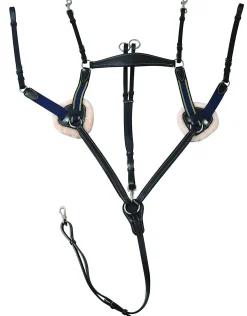 JPC EQUESTRIAN Henri de Rivel Pro 5-Point Elastic Breastplate Martingale with Running Attachment