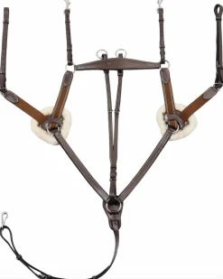 JPC EQUESTRIAN Henri de Rivel Pro 5-Point Elastic Breastplate Martingale with Running Attachment