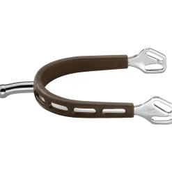 GEM-HERM SPRENGER Herm Sprenger® Ultra Fit Brown Grip Small Round Rowel Spurs Clearance